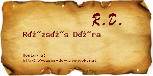 Rózsás Dóra névjegykártya