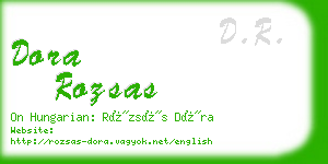 dora rozsas business card